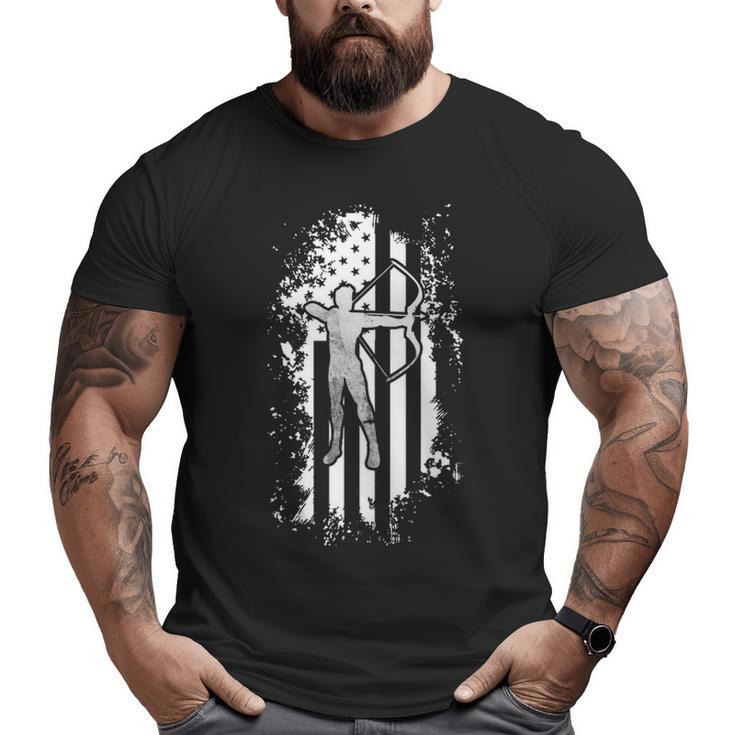 American Flag Vintage Archery Lover Patriotic Big and Tall Men T-shirt