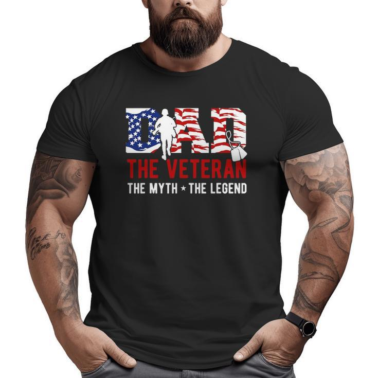 American Veteran Grandpa Dad Veteran Myth Legend Big and Tall Men T-shirt