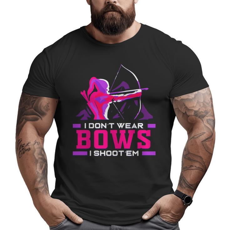 Archery Girl Archer Bow And Arrow Hunter Lady Big and Tall Men T-shirt