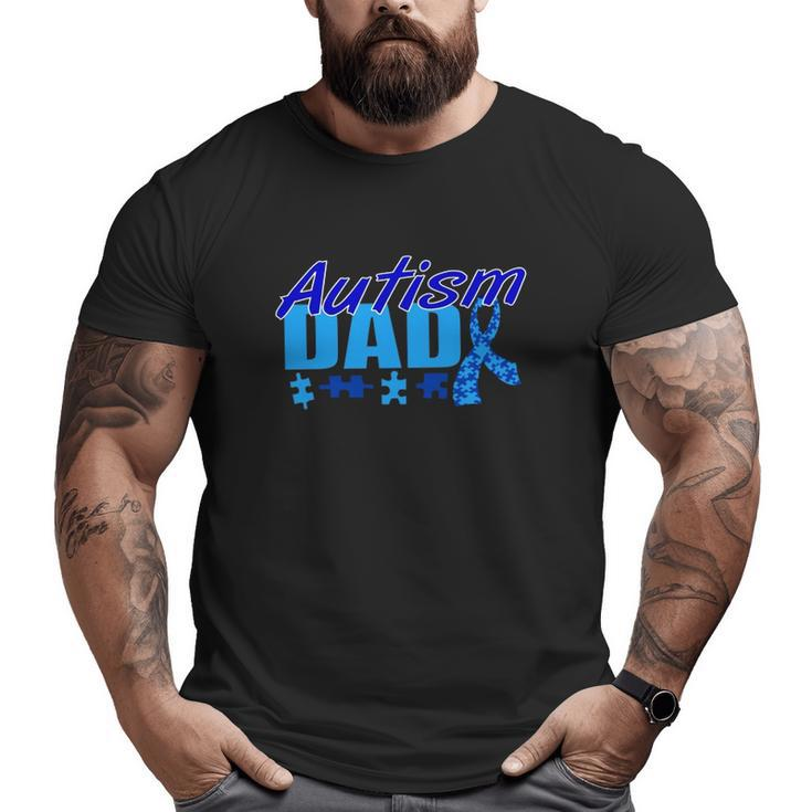 Autism Dad Awareness Ribbon Big and Tall Men T-shirt