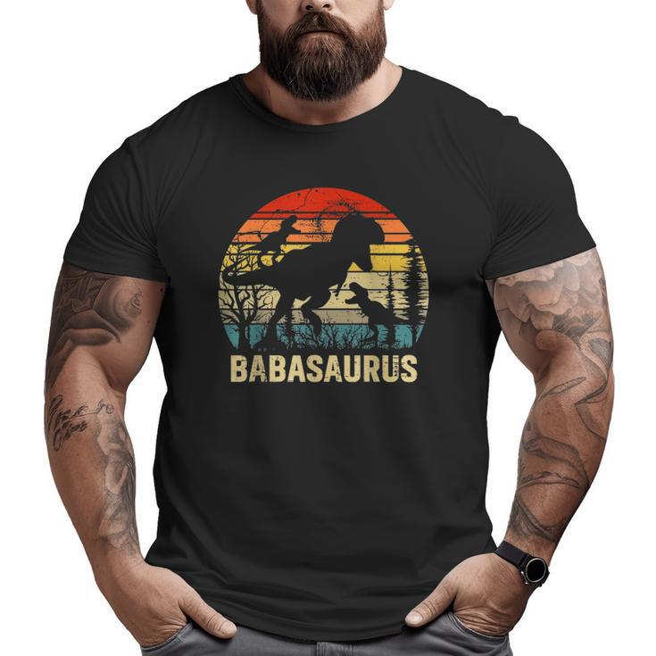 Baba Dinosaur Babasaurus 2 Two Kids Xmas Christmas Big and Tall Men T-shirt