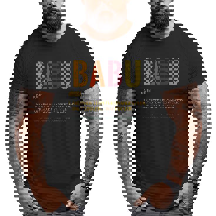 Babu Grandpa Definition Distressed Retro Big and Tall Men T-shirt