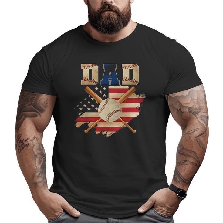 Ball Dad Softball Baseball For Daddy Father's Day Big and Tall Men T-shirt