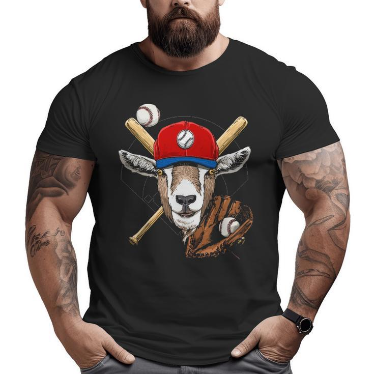 Baseball Player Goat Lover Pitcher Catcher Baseball Coaches Big and Tall Men T-shirt