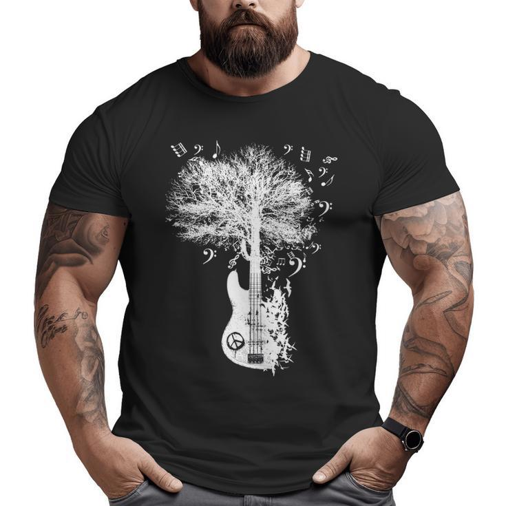 Bassr Tree Guitar Big and Tall Men T-shirt