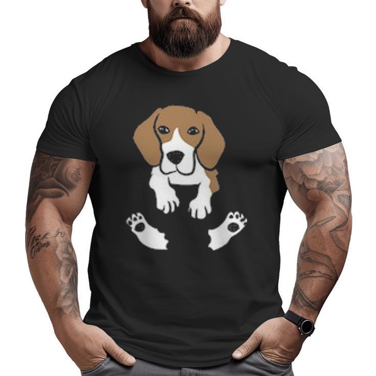 Beagle Dog In The Pocket Cute Pocket Beagle Big and Tall Men T-shirt