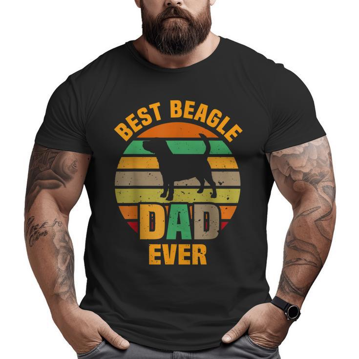 Best Beagle Dad Ever Retro Vintage Dog Lover  Big and Tall Men T-shirt