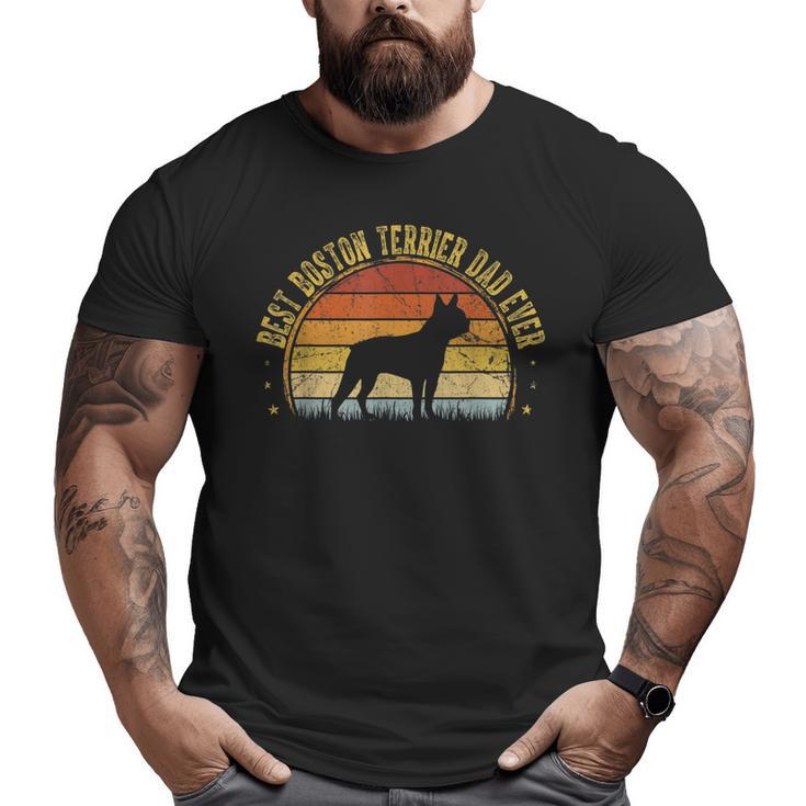 Best Boston Terrier Dad Ever Outfit Father's Day Big and Tall Men T-shirt