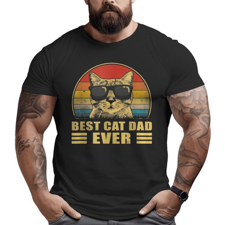 Best Cat Dad Ever Bump Fit Father's Day Daddy For Men Big and Tall Men T-shirt