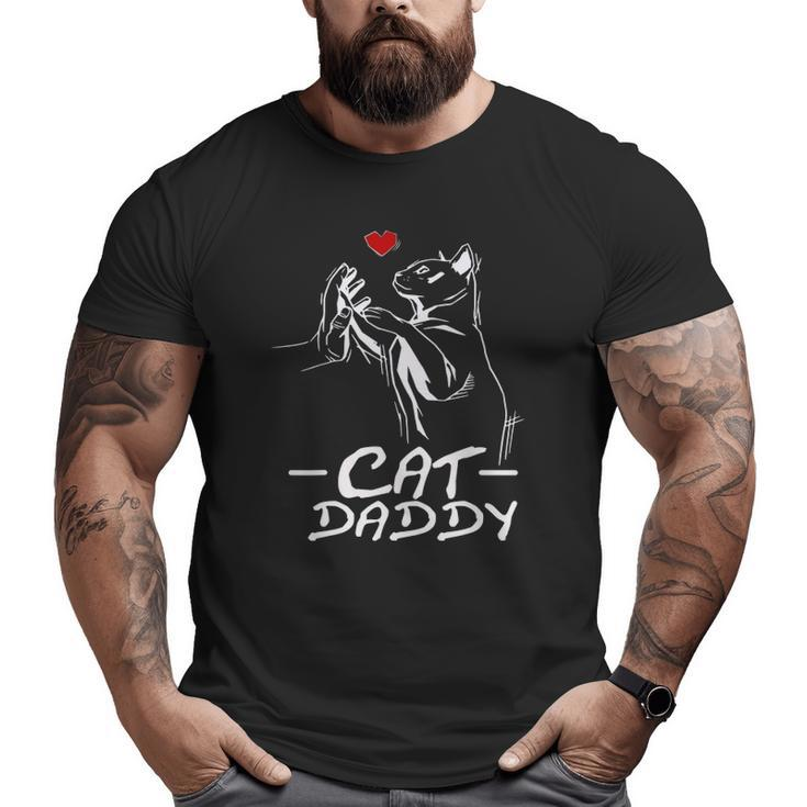 Best Cat Dad Ever Daddy Cat Daddy Father's Day Big and Tall Men T-shirt