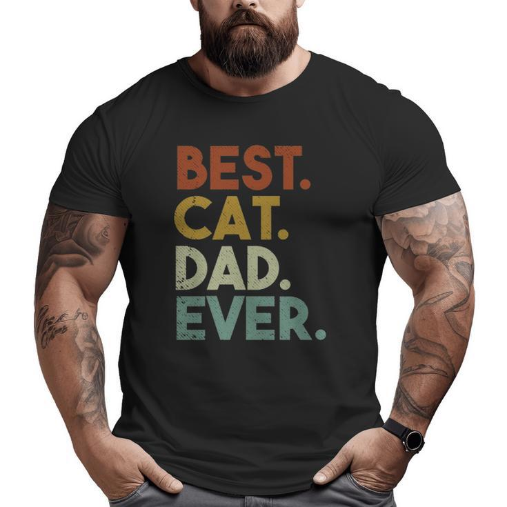 Best Cat Dad Ever Retro Big and Tall Men T-shirt