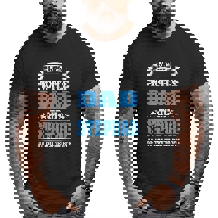 Best Dad And Stepdad Cute Fathers Day From Wife Copy Big and Tall Men T-shirt