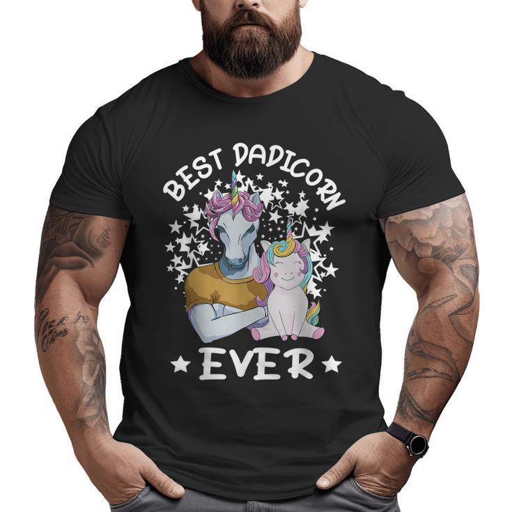Best Dadicorn Ever Unicorn Dad & Baby Father's Day Big and Tall Men T-shirt