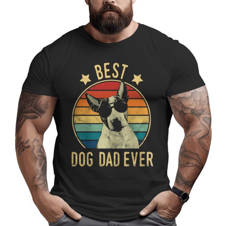 Best Dog Dad Ever Bull Terrier Father's Day Gif Big and Tall Men T-shirt