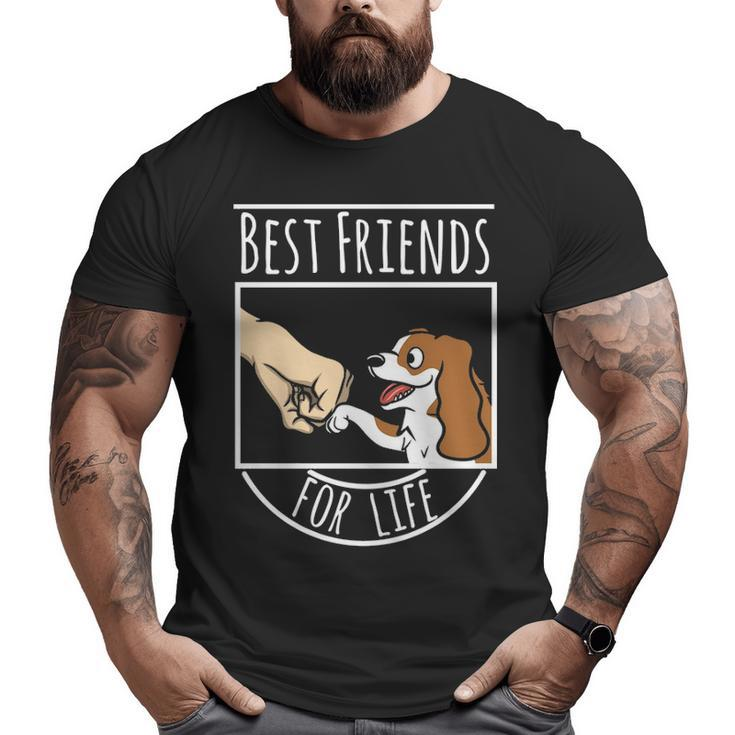 Best Friend Cavalier King Charles Spaniel Dog Big and Tall Men T-shirt