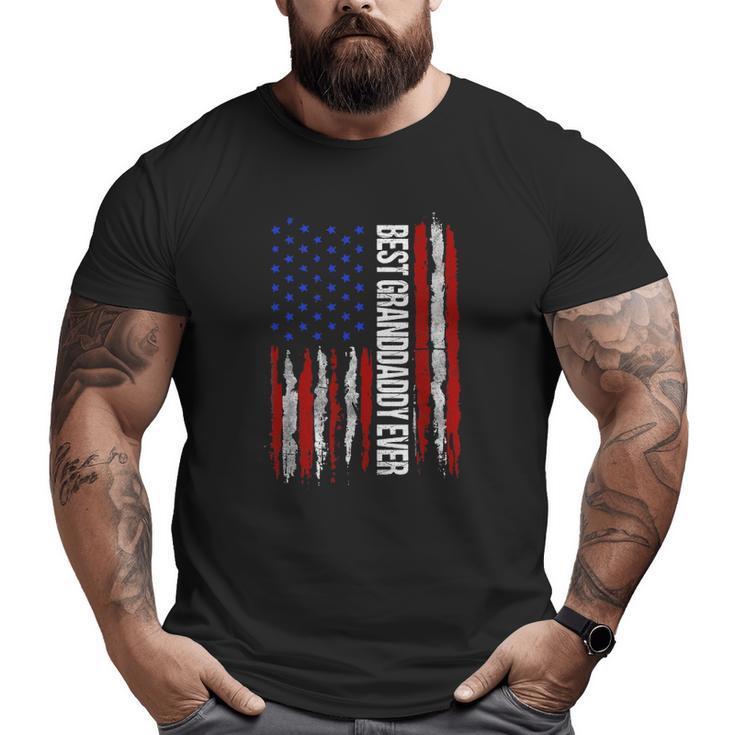 Best Granddaddy Ever Flag American Patriotic Big and Tall Men T-shirt