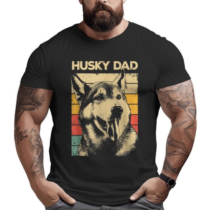 Best Husky For Dad Men Siberian Husky Pet Dog Lovers Big and Tall Men T-shirt