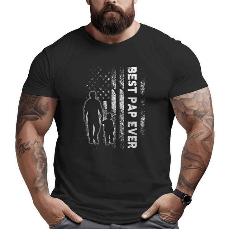 Best Pap Ever Usa Flag Father's Day Grandpa Big and Tall Men T-shirt
