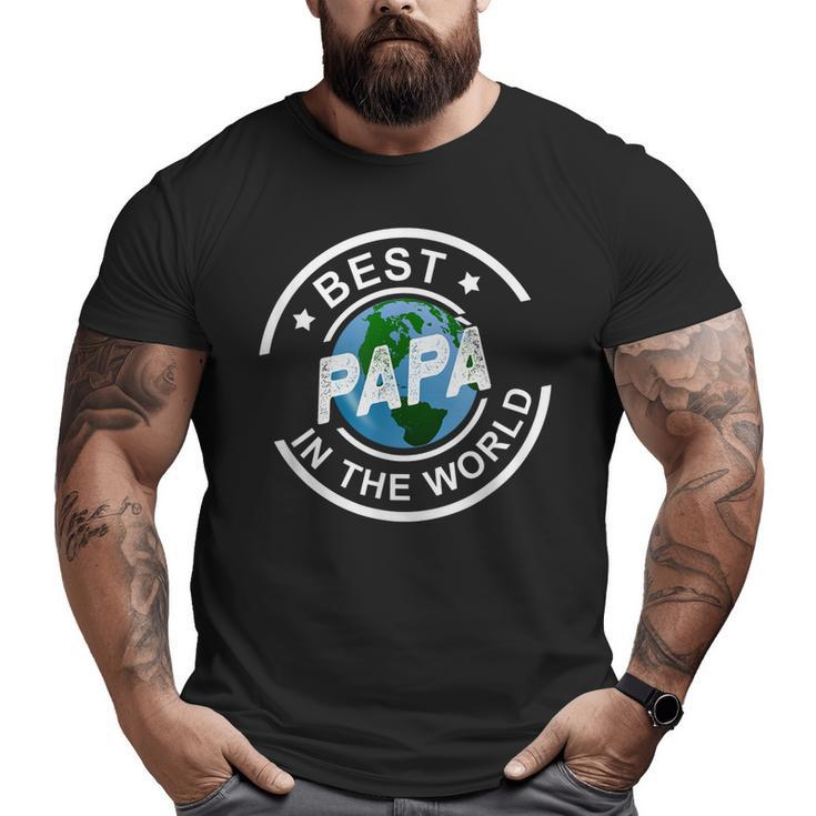Best Papa In The World Italian Dad  Big and Tall Men T-shirt