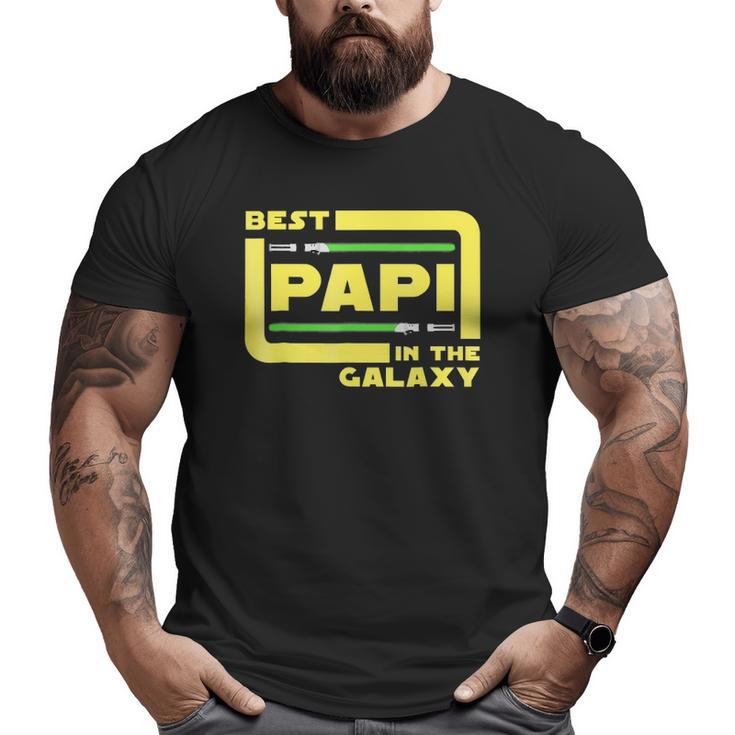 Best Papi In The Galaxy Father's Day Dads Big and Tall Men T-shirt