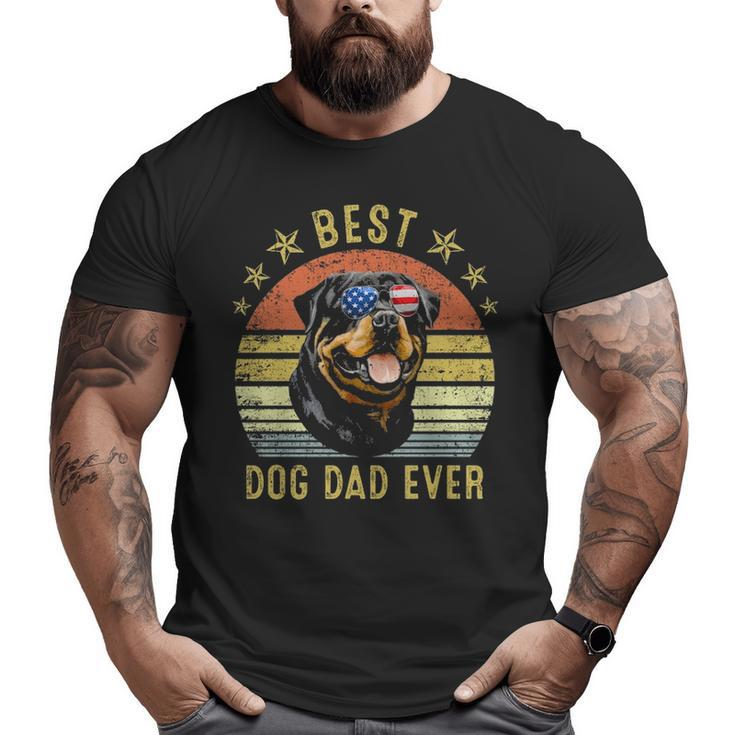 Best Rottweiler Dad Ever Vintage Dog Lover Big and Tall Men T-shirt