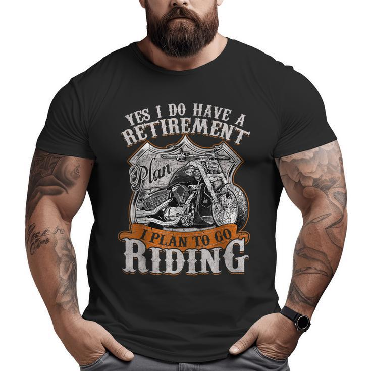 Bike Grandpa Motorcycle Rider Retirement Papa Biker Big and Tall Men T-shirt
