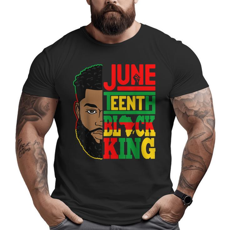 Black Fathers Day Freeish 1865 Junenth Black King History Big and Tall Men T-shirt
