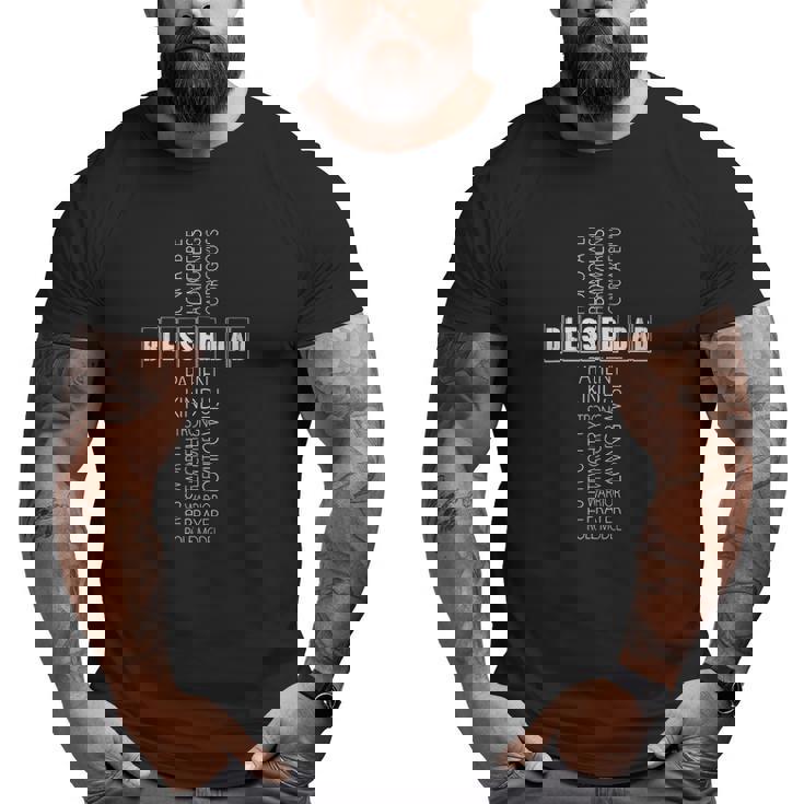 Blessed Dad Father's Day African American Proud Black Men Big and Tall Men T-shirt