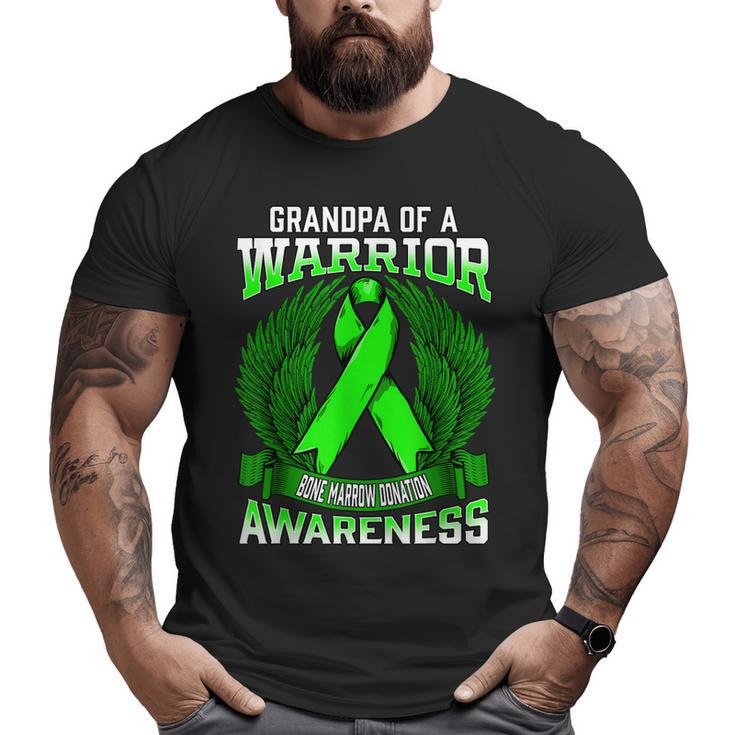 Bone Marrow Donation Awareness Grandpa Support Ribbon Big and Tall Men T-shirt