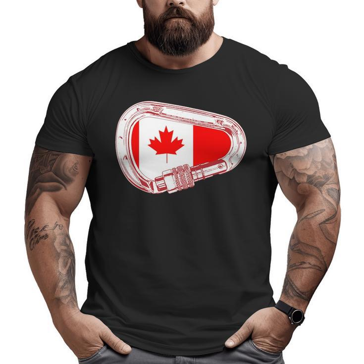 Canada Flag Climbing Carabiner Big and Tall Men T-shirt