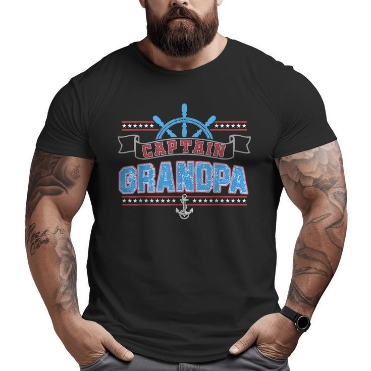 Captain Grandpa Sailor Grandfather's Big and Tall Men T-shirt