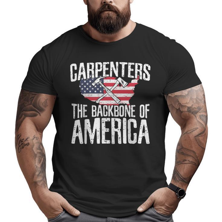 Carpenter Backbone Of America Flag Vintage Big and Tall Men T-shirt