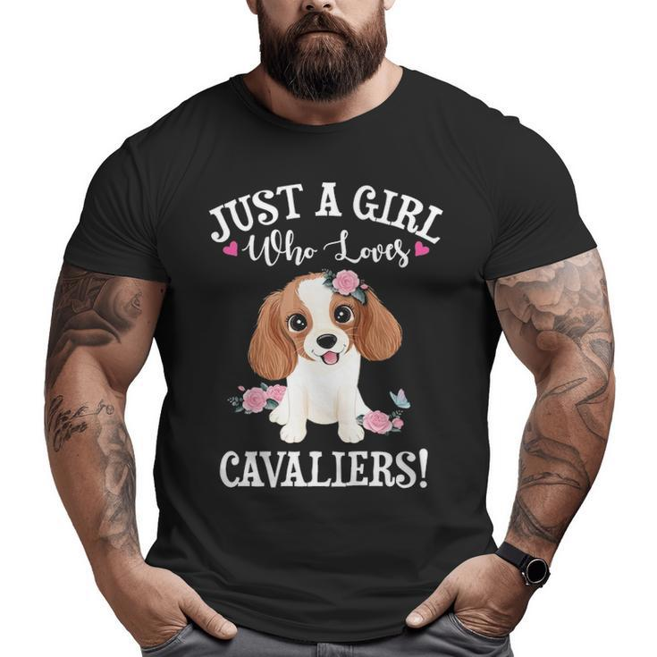 Cavalier King Charles Spaniel Fynny T Big and Tall Men T-shirt