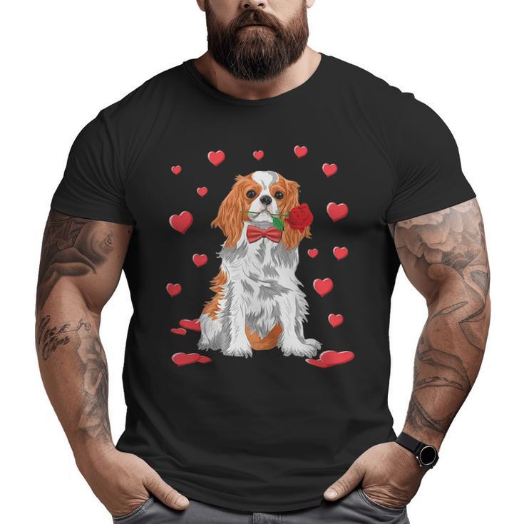 Cavalier King Charles Spaniel Valentines Day Dog Lover Big and Tall Men T-shirt
