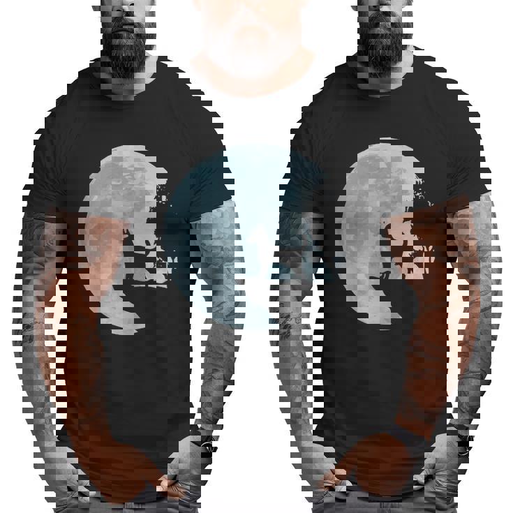 Chihuahua Dog Full Moon Love Sweet Puppy Owner Cute Pet Big and Tall Men T-shirt