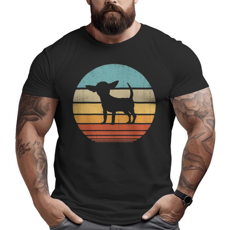 Chihuahua Vintage Silhouette 60S 70S Retro Dog Lover Big and Tall Men T-shirt