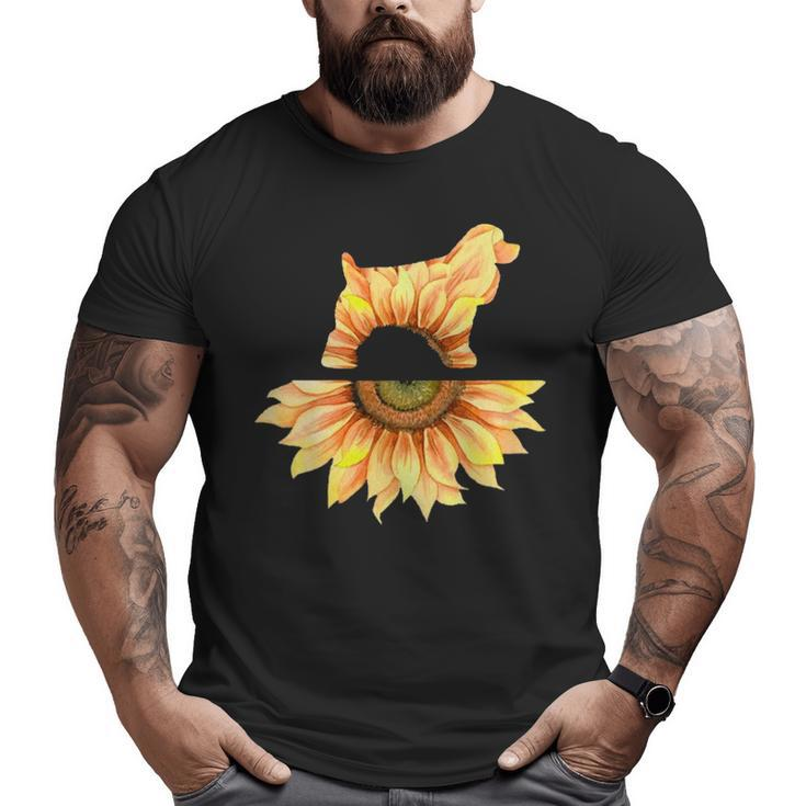 Cocker Spaniel Sunflower Big and Tall Men T-shirt