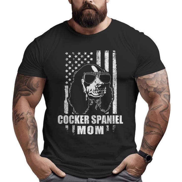 Cocker Spaniel Mom Cool Vintage Retro Proud American Big and Tall Men T-shirt