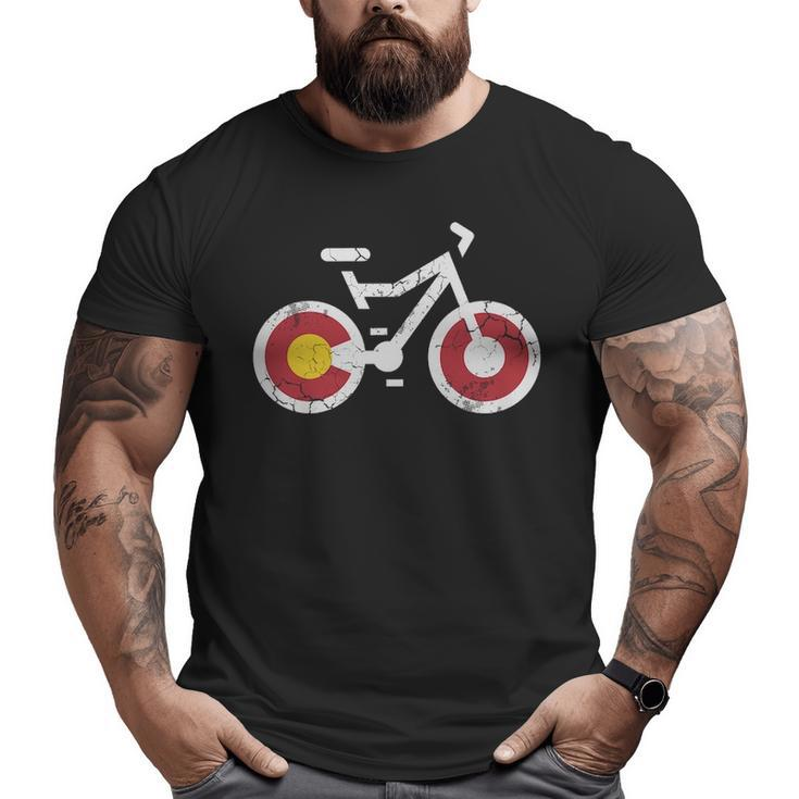 Colorado Flag Bike Big and Tall Men T-shirt