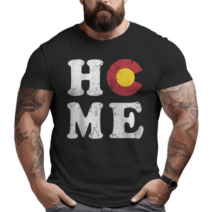 Colorado Home Flag State Vintage Fade Big and Tall Men T-shirt