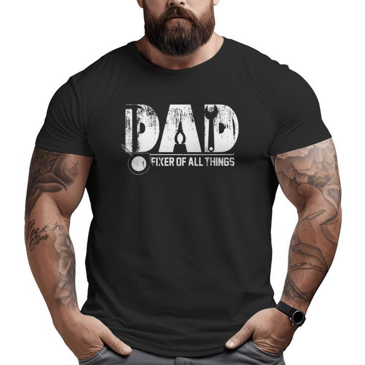 Contractor Carpenter Woodworker Dad Fixer Of All Things Big and Tall Men T-shirt