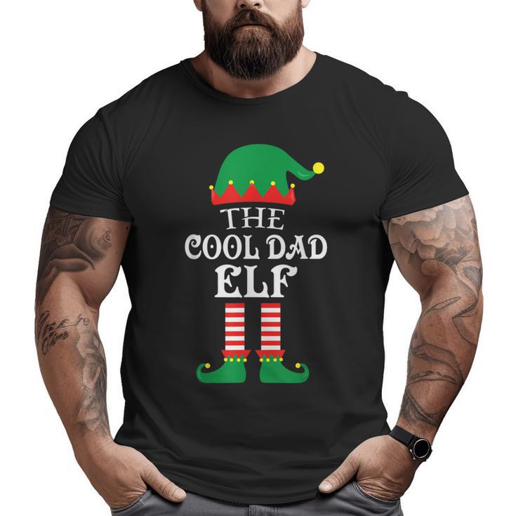 The Cool Dad Elf Matching Family Group Christmas Pajama Big and Tall Men T-shirt