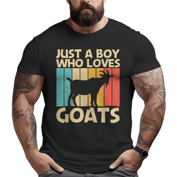 Cool Goat For Boys Kids Goat Farmer Farming Lovers Big and Tall Men T-shirt