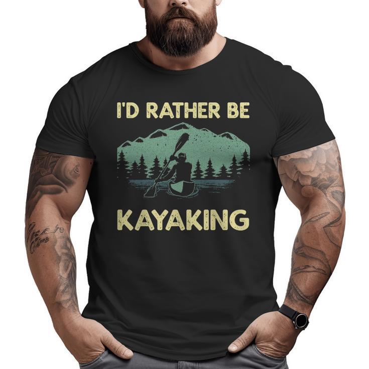 Cool Kayaking Art For Men Women Kayak Paddle Boating Kayaker Big and Tall Men T-shirt