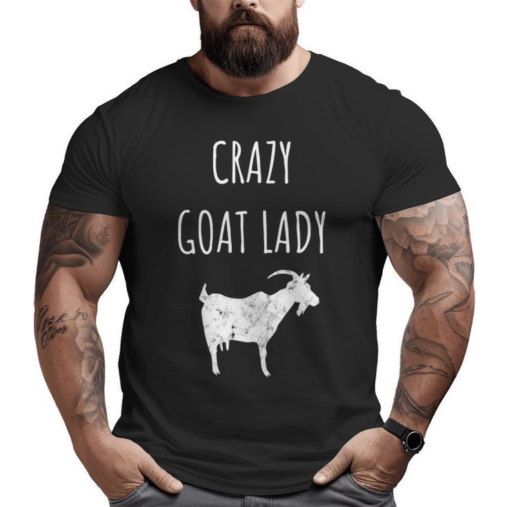 Crazy Goat Lady Yoga Show Animal Big and Tall Men T-shirt