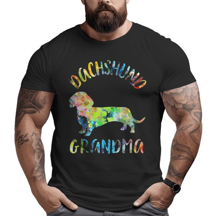 Dachshund Grandma Wiener Grandma Dachshund Owner Big and Tall Men T-shirt