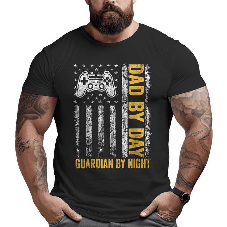 Dad By Day Guardian By Night Video Games Lover Big and Tall Men T-shirt