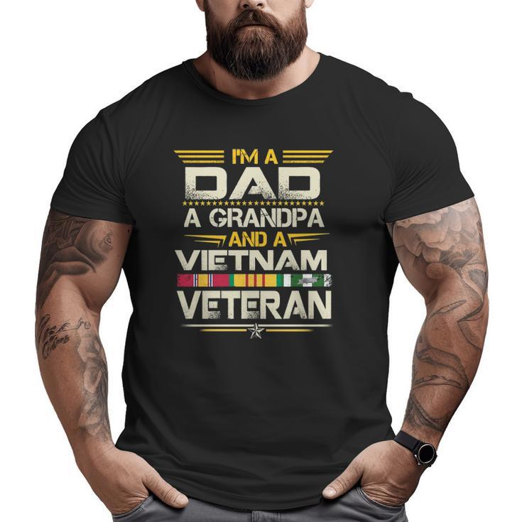 Dad Grandpa Vietnam Veteran Vintage Men's Big and Tall Men T-shirt