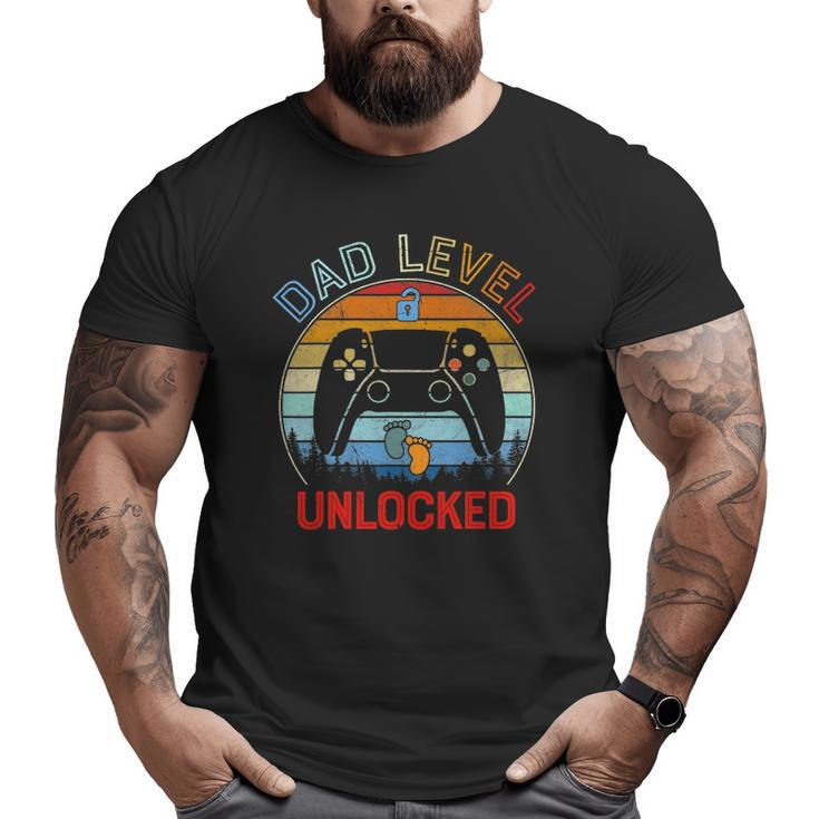 Dad Level Unlocked Soon To Be Dad Apparel Big and Tall Men T-shirt