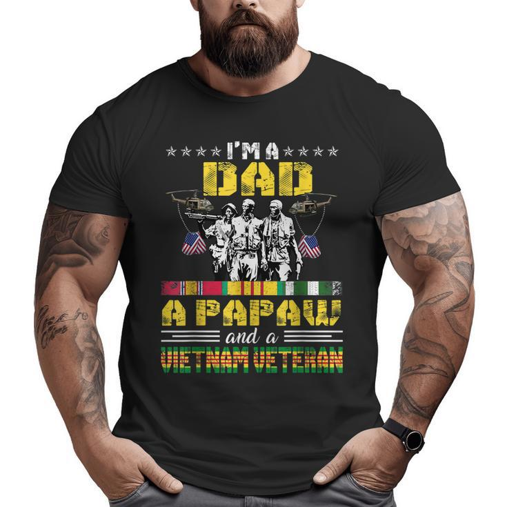 Dad Papaw Vietnam Veteran Vintage Military Men's Big and Tall Men T-shirt